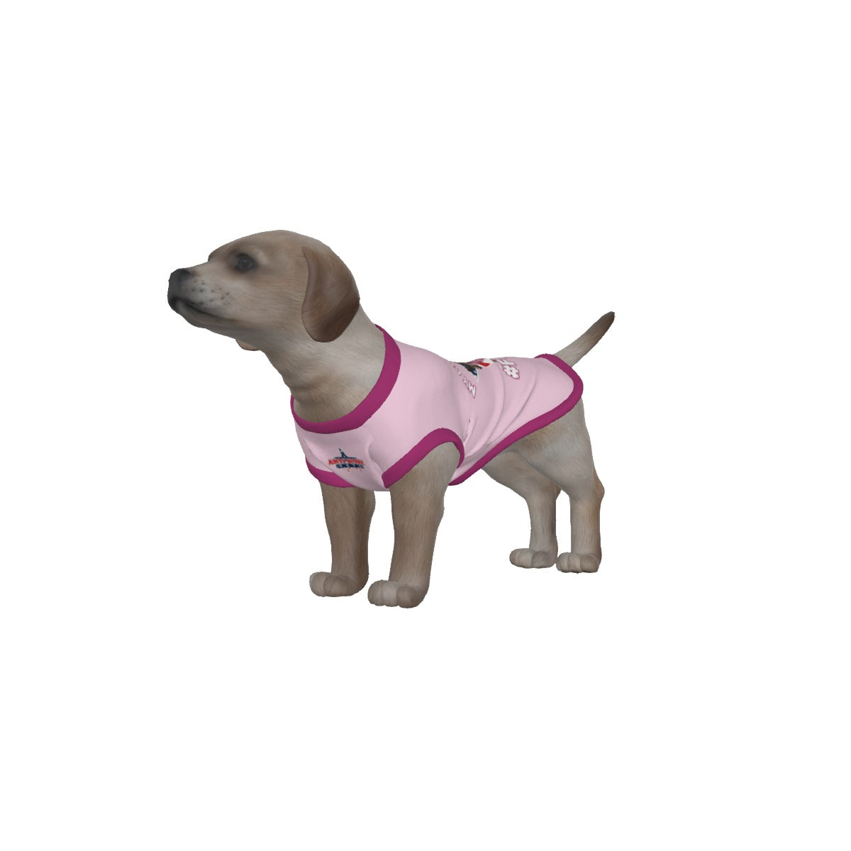 Shih Ztu- White and Brown Dog- Light Pink- Small Dog's Tank Top